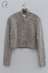 SWAYING 24 Autumn and Winter Shawl Collar Short Cardigan SW-SW24AW1T55-QH Light Gray